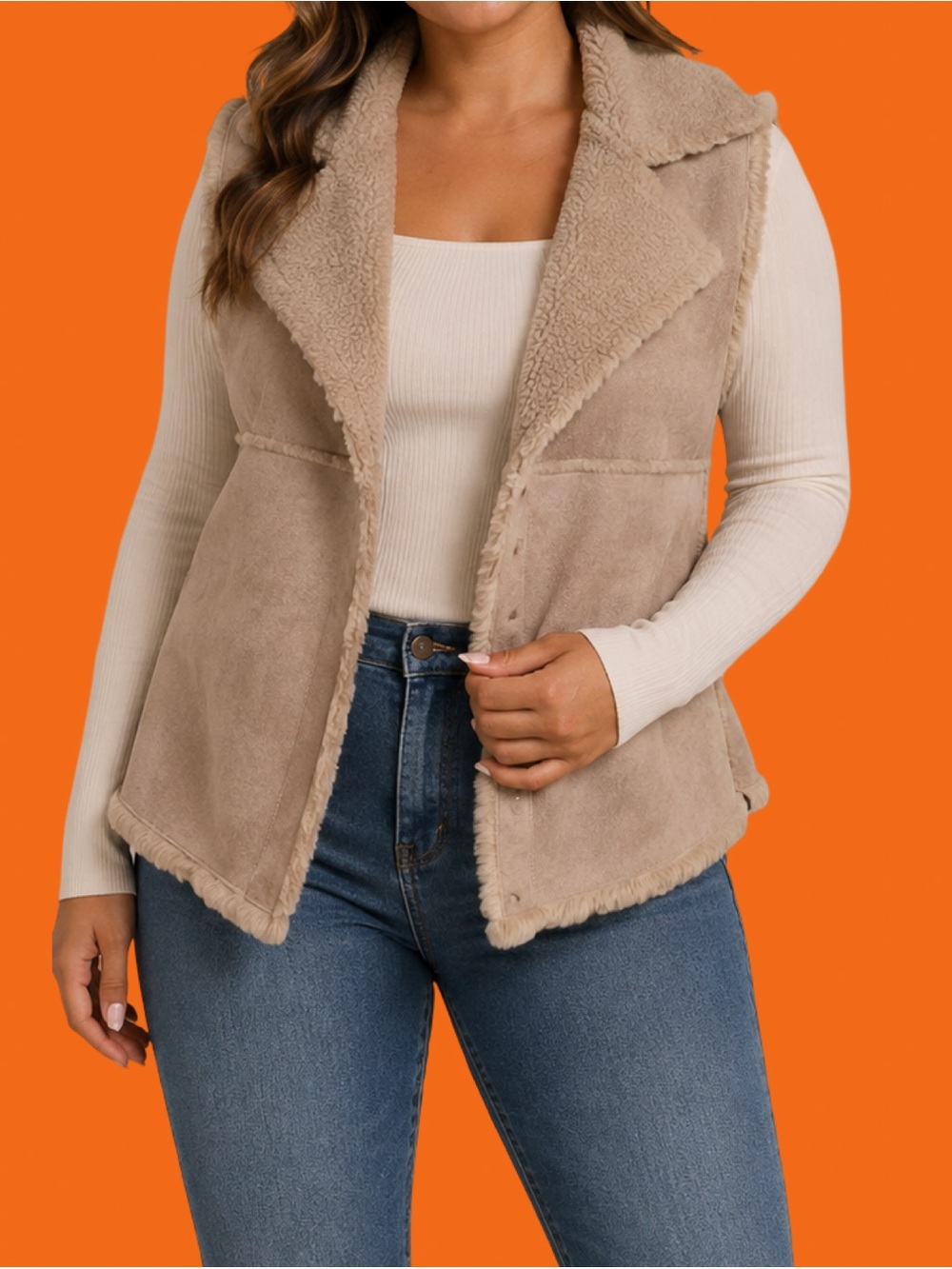 Dylan Faux Fur Vest - Picture 1 of 6